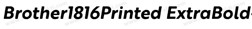 Brother1816Printed ExtraBold字体转换